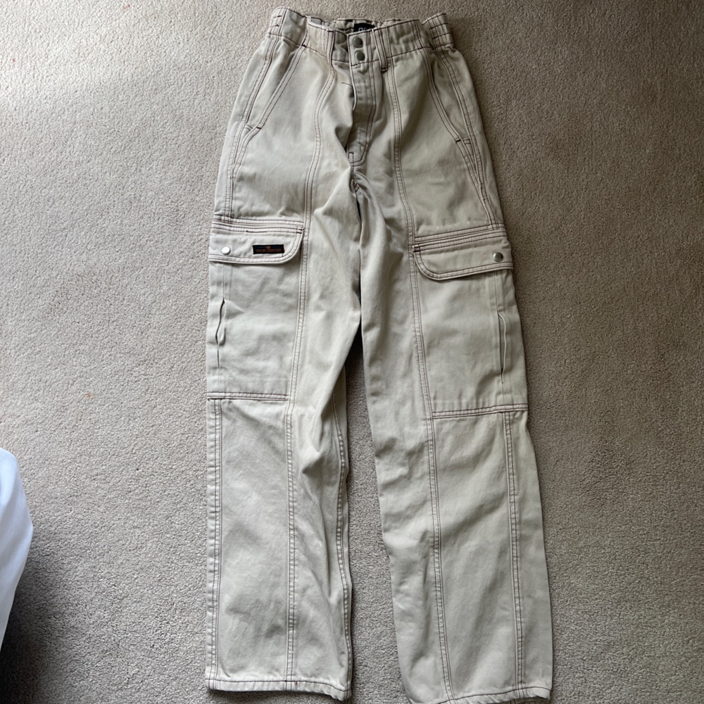 Urban Outfitters Cream Cargo Pants